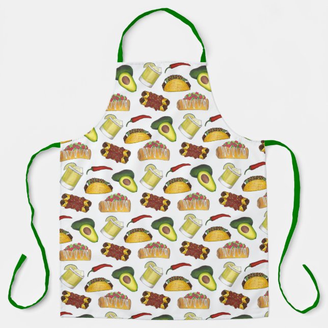 Mexikanisches Essen Taco Margarita Enchiladas Avoc Schürze (Vorderseite)