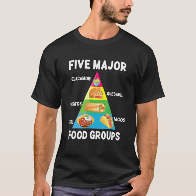 mexikanisches Essen Tacos Burritos Chili Major Foo T-Shirt (Vorderseite)