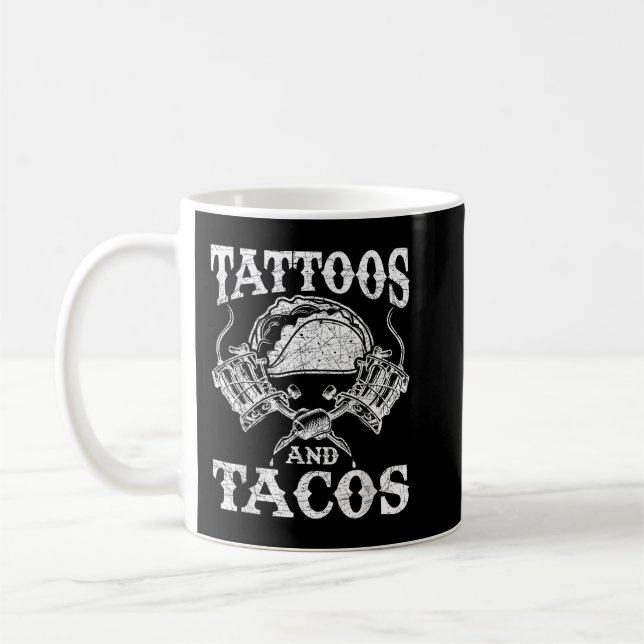 mexikanisches Essen Tacos Mexiko Tattoo Artist Tat Kaffeetasse (Links)