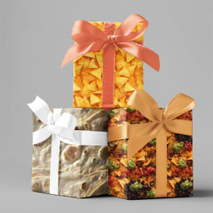 mexikanisches Essen Tortilla Chips Nachos Geschenkpapier Set