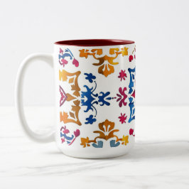 Mexikanisches farbiges Star Tile Zweifarbige Tasse