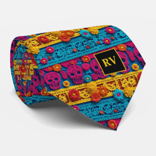 Mexikanisches Festival Papel Picado Banner Krawatte