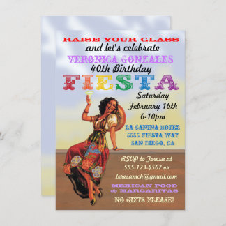 Mexikanisches Fiesta Button bis Geburtstagsparty E Einladung
