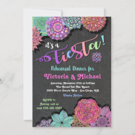 Mexikanisches Fiesta Floral Mandala Probe Dinner Einladung