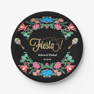 Mexikanisches Fiesta Floral Party Teller