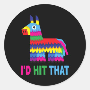 Mexikanisches Fiesta Ich würde die Funny Pinata Pa Runder Aufkleber