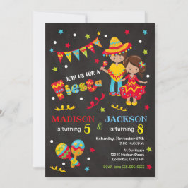 Mexikanisches Fiesta Joint Birthday Invitation Boy Einladung