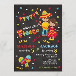 Mexikanisches Fiesta Joint Birthday Invitation Boy Einladung