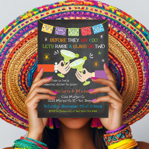 Mexikanisches Fiesta Probe Dinner Chalkboard Einladung