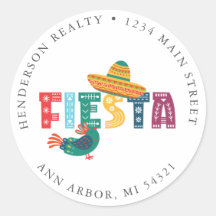 Mexikanisches Fiesta-Rücksendesiegel