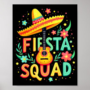 Mexikanisches Fiesta-Squad-Shirt für die Cinco-De- Poster