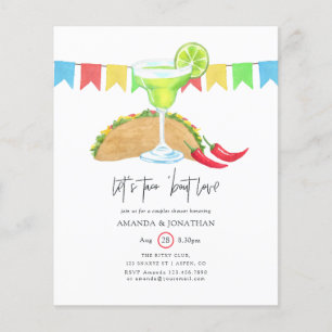 Mexikanisches Fiesta Taco 'bout Liebe Paare Dusche Flyer