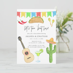 Mexikanisches Fiesta Taco 'bout Liebe Probe Dinner Einladung