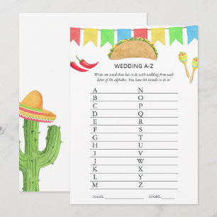 Mexikanisches Fiesta-Taco-Brautjungfernspiel Einladung