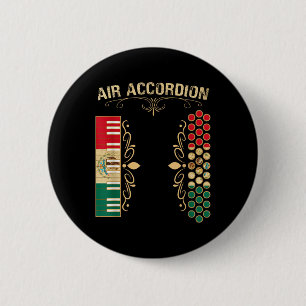 Mexikanisches Flagge Vintage Air Akkordeon-Shirt f Button