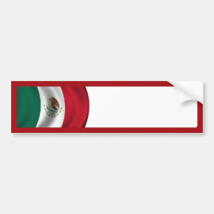Mexikanisches Flaggenwinken Autoaufkleber