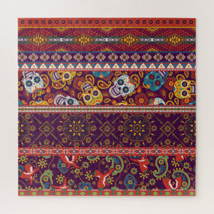 Mexikanisches Flickwerk: Vintages Design. Puzzle