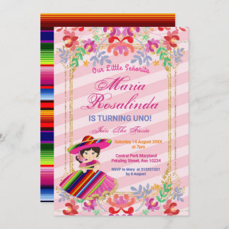 Mexikanisches Florentinermädchen Fiesta 1. Geburts Einladung