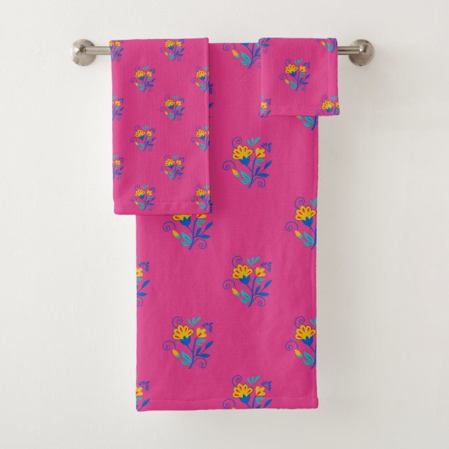 mexikanisches Folkloremuster Badhandtuch Set (Insitu)