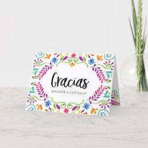 Mexikanisches Foto Wedding Gracias Card Dankeskarte