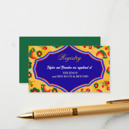 Mexikanisches Gelbe Hochzeitsregister Begleitkarte