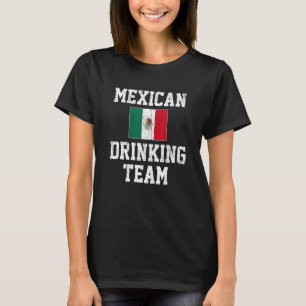 Mexikanisches Getränketeam Land Mexiko Flaggen Vin T-Shirt