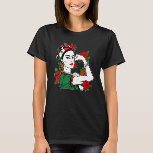 Mexikanisches Girl Unbrechbares Erbe Mexiko Flagge T-Shirt