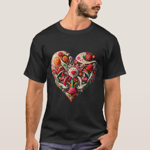 Mexikanisches Herz Valentinstag T-Shirt
