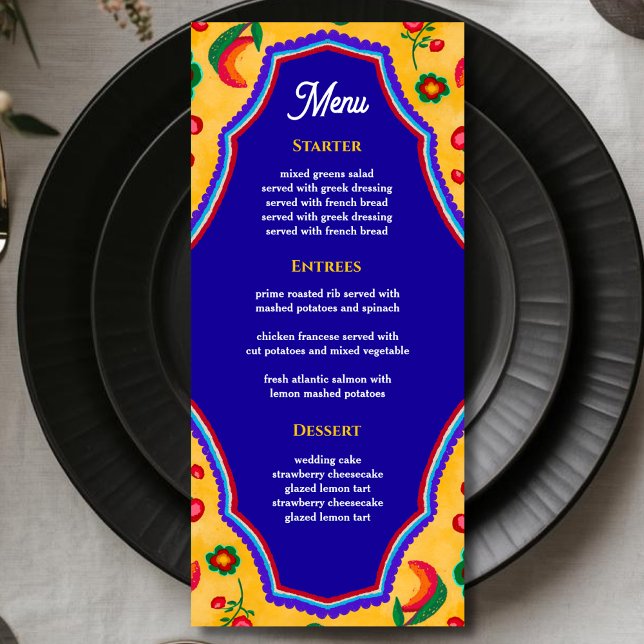 Mexikanisches Hochzeitsmenü Menükarte (Von Creator hochgeladen)