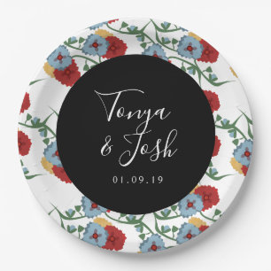 Mexikanisches Imitat Glitzer Festivaldots Hochzeit Pappteller