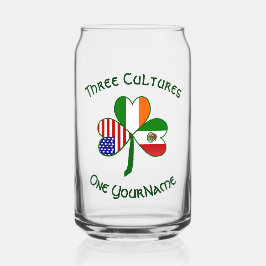 Mexikanisches Irish American Fags Kleeblatt Person Dosenglas