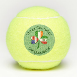 Mexikanisches Irish American Flag Kleeblatt Person Tennisbälle