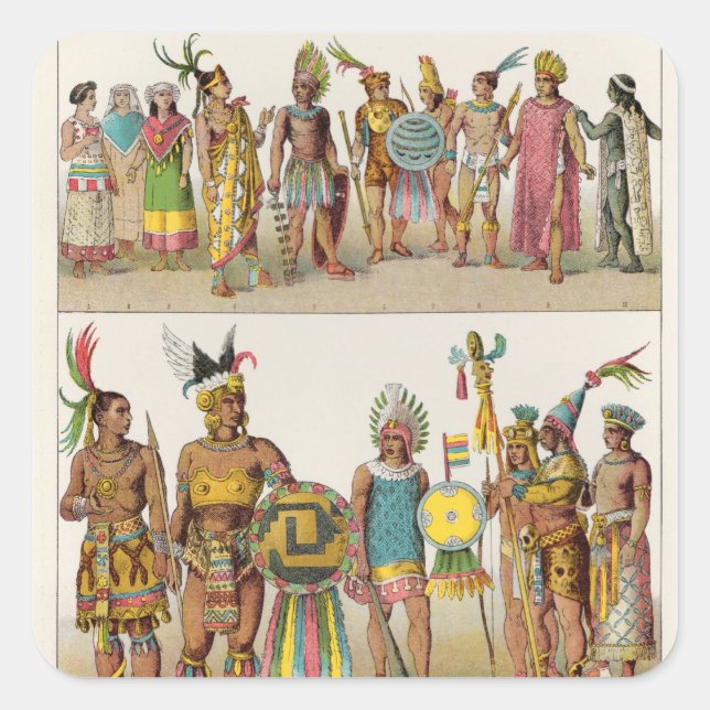 Mexikanisches Kleid Quadratischer Aufkleber (Vorderseite)