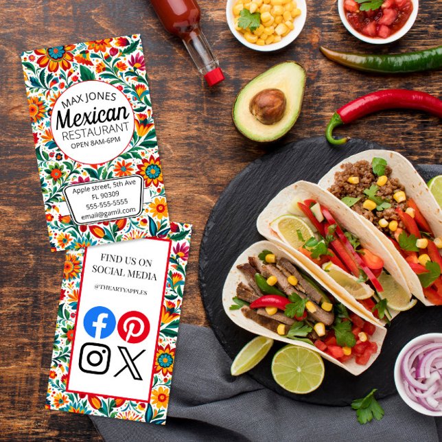 mexikanisches Lebensmittelgeschäft für Obst und Ge Visitenkarte (Von Creator hochgeladen)