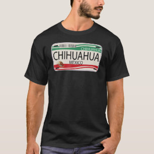 Mexikanisches Lizenzschild Chihuahua mexikanische T-Shirt