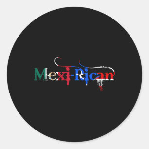 Mexikanisches Mexiko Puerto-Ricoflag Mexikanisch Runder Aufkleber