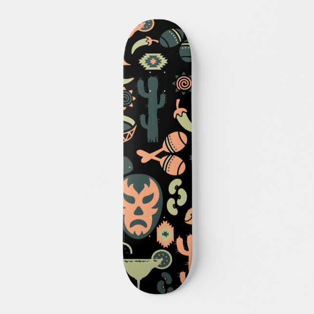 Mexikanisches Muster Skateboard (Vorne)