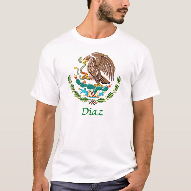 Mexikanisches nationales Siegel Diaz T-Shirt (Vorderseite)