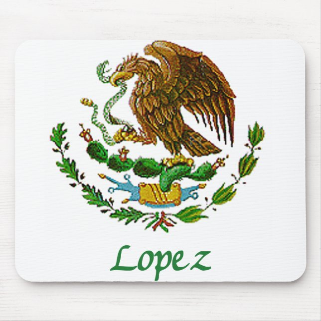 Mexikanisches nationales Siegel Lopez Mousepad (Vorne)