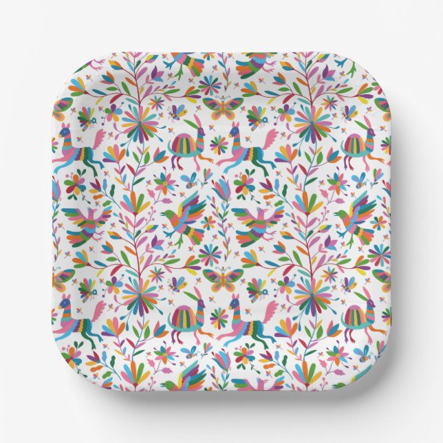 mexikanisches osmanisches Muster Pappteller (Vorderseite)