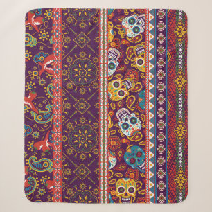 Mexikanisches Patchwork: traditionelles Vintage-De Sherpadecke