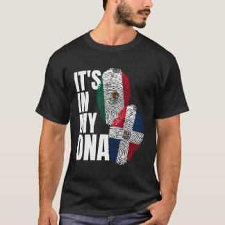 mexikanisches plus dominikanisches DNA-Flaggengebi T-Shirt