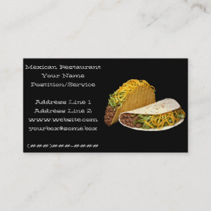mexikanisches Restaurant Visitenkarte