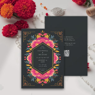 Mexikanisches Rustikales Elegantes florales Rancho Save The Date