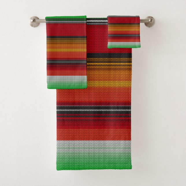 Mexikanisches serape #6 badhandtuch set (Insitu)