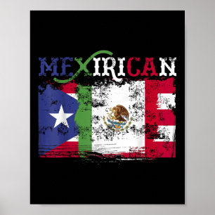 mexikanisches Shirt, Puerto Rico Flag T-Shirt, Cin Poster
