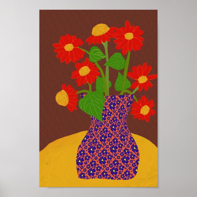 Mexikanisches Sonnenblumenposter Poster (Vorne)