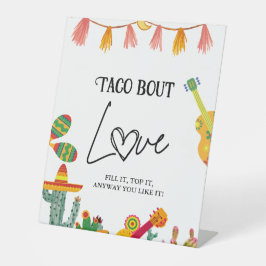 Mexikanisches Taco über Liebe Kaktus Taco Bar Sign Sockelschild