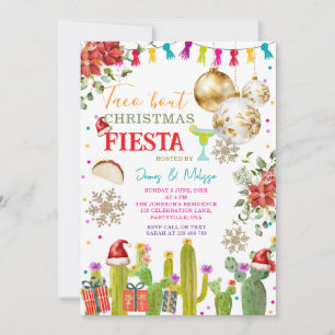Mexikanisches Taco über Weihnachten-Fiesta-Feierta Einladung