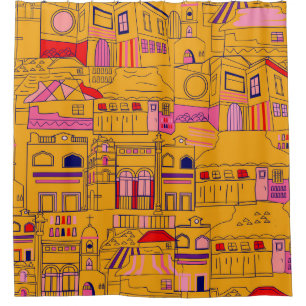 mexikanisches Textil Nahtloses Muster Duschvorhang